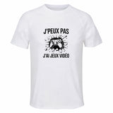 Maillot de Sport Homme Jeux Video J'peux Pas - T-Shirt Respirant Polyester Manches Courtes - Cadeau Sportif Anniversaire Noël Fête des Pères