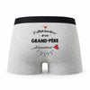 Caleçon Grand-Pere d'amour - Humour Boxer Gris Idée Cadeau