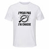 Maillot de Sport Homme Chasse J'peux Pas - T-Shirt Respirant Polyester Manches Courtes - Cadeau Sportif Anniversaire Noël Fête des Pères