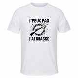 Maillot de Sport Homme Chasse J'peux Pas - T-Shirt Respirant Polyester Manches Courtes - Cadeau Sportif Anniversaire Noël Fête des Pères