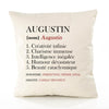 Housse de Coussin Premium Augustin Définition - Coton Canvas Fairtrade Beige Idée Cadeau Décoration Canapé