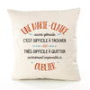 Housse de Coussin Premium Une Marie-Claire Aussi géniale - Coton Canvas Fairtrade Beige Idée Cadeau Décoration Canapé