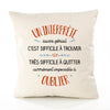 Housse de Coussin Premium Un Interprète Aussi génial - Coton Canvas Fairtrade Beige Idée Cadeau Décoration Canapé