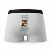 Caleçon Augustine la Plus Chouette - Humour Boxer Gris Idée Cadeau