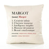 Housse de Coussin Premium Margot Définition - Coton Canvas Fairtrade Beige Idée Cadeau Décoration Canapé