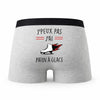 Caleçon Patin A Glace - Humour Boxer Gris Idée Cadeau Passion