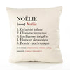 Housse de Coussin Premium Noëlie Définition - Coton Canvas Fairtrade Beige Idée Cadeau Décoration Canapé