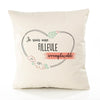 Housse de Coussin Premium Filleule irremplaçable - Coton Canvas Fairtrade Beige Idée Cadeau Décoration Canapé