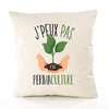 Housse de Coussin Premium Permaculture Version Blanc - Coton Canvas Fairtrade Beige Idée Cadeau Décoration Canapé