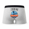 Caleçon Wakeboard - Humour Boxer Gris Idée Cadeau Passion