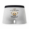Caleçon Loup Agneau - Humour Boxer Gris Idée Cadeau