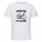 Maillot de Sport Homme Cyclisme J'peux Pas - T-Shirt Respirant Polyester Manches Courtes - Cadeau Sportif Anniversaire Noël Fête des Pères