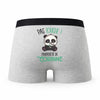 Caleçon Corinne Pas Touche Panda - Humour Boxer Gris Idée Cadeau