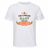 Maillot de Sport Homme Meilleur Elliot Super Pouvoir Cadeau Anniversaire Noël Fête des Pères T-Shirt Respirant Polyester