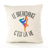 Housse de Coussin Premium Breakdance - Coton Canvas Fairtrade Beige Idée Cadeau Décoration Canapé