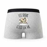 Caleçon Sushis - Humour Boxer Gris Passion Idée Cadeau