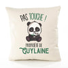 Housse de Coussin Premium Guylaine Pas Touche Panda - Coton Canvas Fairtrade Beige Idée Cadeau Décoration Canapé 40x40