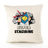 Housse de Coussin Premium Super STAGIAIRE - Coton Canvas Fairtrade Beige Idée Cadeau Décoration Canapé