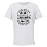 Maillot de Sport Femme Oceane Copie Deesse Legende Noire - T-Shirt Respirant Polyester Manches Courtes - Cadeau Sportive Anniversaire Noël Fête des Mères