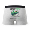 Caleçon Super Papa - Humour Boxer Gris Idée Cadeau Fête des Pères