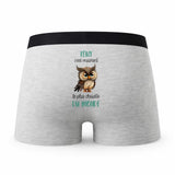 Caleçon Remy Le Plus Chouette - Humour Boxer Gris Idée Cadeau
