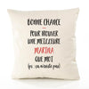 Housse de Coussin Premium Marina ça n'existe Pas - Coton Canvas Fairtrade Beige Idée Cadeau Décoration Canapé