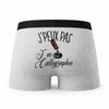 Caleçon Calligraphie - Humour Boxer Gris Idée Cadeau Passion