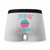 Caleçon Cupcakes - Humour Boxer Gris Idée Cadeau Passion