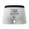 Caleçon Ryan Un Super Collègue - Humour Boxer Gris Idée Cadeau
