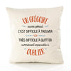 Housse de Coussin Premium Un Grégoire Aussi génial - Coton Canvas Fairtrade Beige Idée Cadeau Décoration Canapé