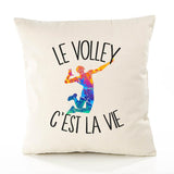 Housse de Coussin Premium Volley - Coton Canvas Fairtrade Beige Idée Cadeau Décoration Canapé
