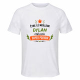 Maillot de Sport Homme Meilleur Dylan Super Pouvoir Cadeau Anniversaire Noël Fête des Pères T-Shirt Respirant Polyester
