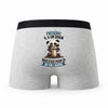 Caleçon Frederic Panda Grain - Humour Boxer Gris Idée Cadeau