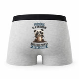 Caleçon Frederic Panda Grain - Humour Boxer Gris Idée Cadeau
