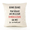 Housse de Coussin Premium Handballeuse ça n'existe Pas - Coton Canvas Fairtrade Beige Idée Cadeau Décoration Canapé 40x40