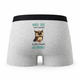 Caleçon Marie-Jose la Plus Chouette - Humour Boxer Gris Idée Cadeau