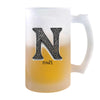 Verre à Bière Naël Lettre Viking | Chope de Bière Pinte | Idée Cadeau Prénom Motard Jeux de Rôle Vidéo Anniversaire Papa Collègue Départ Retraite Noël