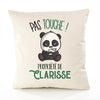 Housse de Coussin Premium Clarisse Pas Touche Panda - Coton Canvas Fairtrade Beige Idée Cadeau Décoration Canapé 40x40