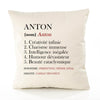 Housse de Coussin Premium Anton Définition - Coton Canvas Fairtrade Beige Idée Cadeau Décoration Canapé