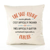 Housse de Coussin Premium Une Sage-Femme Aussi géniale - Coton Canvas Fairtrade Beige Idée Cadeau Décoration Canapé