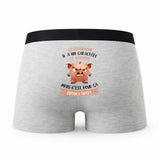 Caleçon Le Geographe Caractère de Cochon - Humour Boxer Gris Idée Cadeau