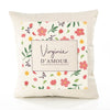 Housse de Coussin Femme Virginie d'amour Motif Floral déco Salon canapé Chambre Cadeau Femme Anniversaire noël Coussin décoratif Motif Floral