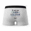 Caleçon Fred Un Super Collègue - Humour Boxer Gris Idée Cadeau