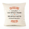Housse de Coussin Premium Un Rolland Aussi génial - Coton Canvas Fairtrade Beige Idée Cadeau Décoration Canapé