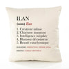 Housse de Coussin Premium Ilan Définition - Coton Canvas Fairtrade Beige Idée Cadeau Décoration Canapé 40x40