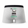 Caleçon Maissa Pas Touche Panda - Humour Boxer Gris Idée Cadeau