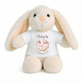 Peluche Lapin Bébé Doudou Victoria Humour Vache Cadeau Naissance Fille Nouveau-Né Baby Shower