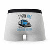 Caleçon Chauffeur - Routier - Humour Boxer Gris Idée Cadeau Passion