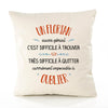 Housse de Coussin Premium Un Florian Aussi génial - Coton Canvas Fairtrade Beige Idée Cadeau Décoration Canapé