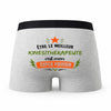 Caleçon Gris Meilleur Kinesitherapeute Super Pouvoir Cadeau Homme Boxer Humour Papa